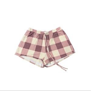 Plaid pj shorts